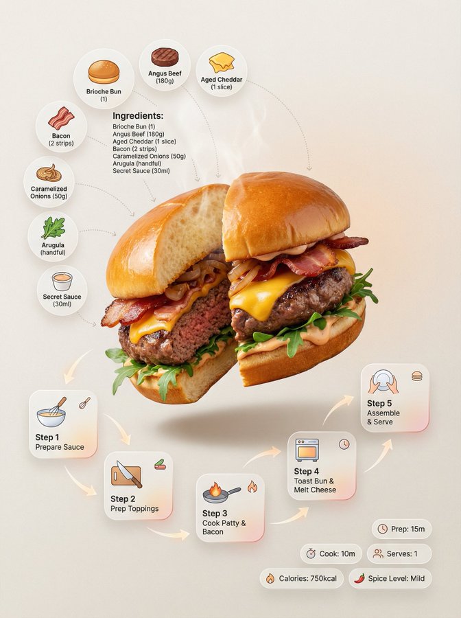 Premium Modern Food Infographic
