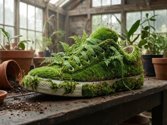 Product Rendered as Living Moss, Organic and Vibrant