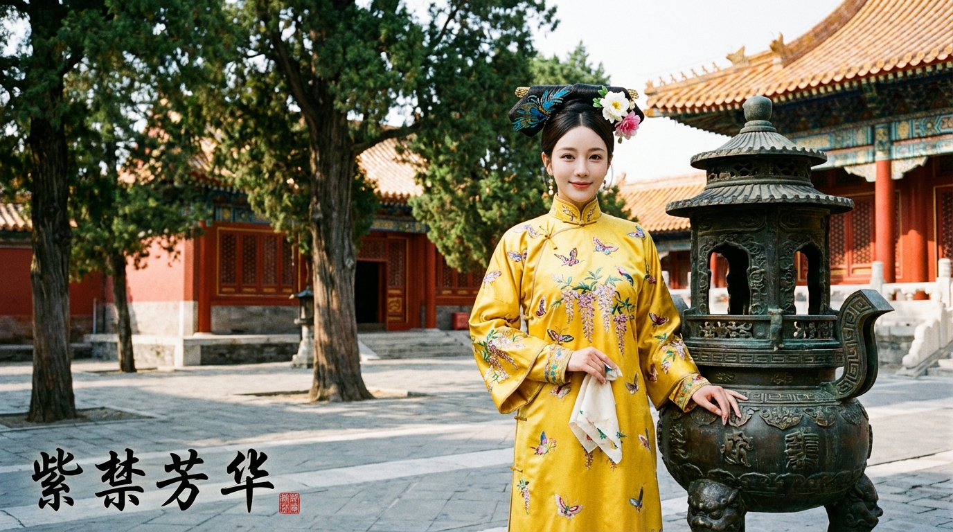 Qing Dynasty Manchu-Style Banner Dress Portrait