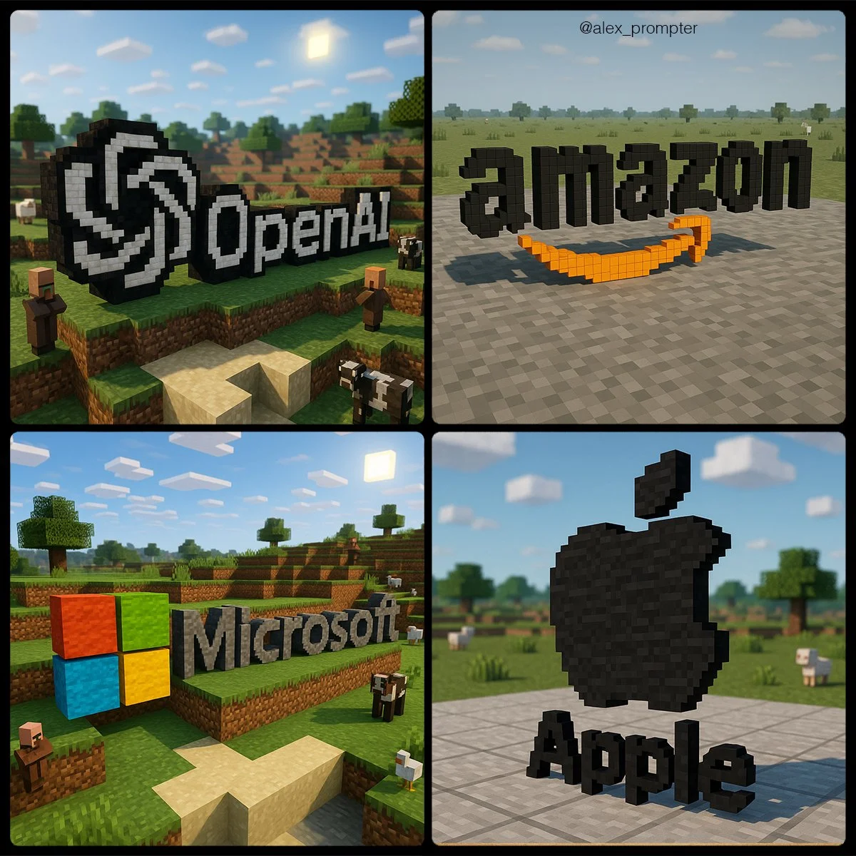 Recreate [BRAND NAME] Logo in Minecraft Voxel Style