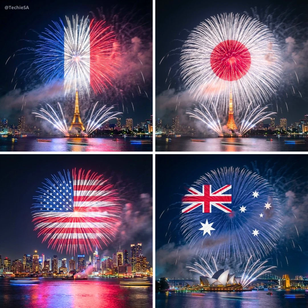 Spectacular Fireworks Display Over [Landmark]