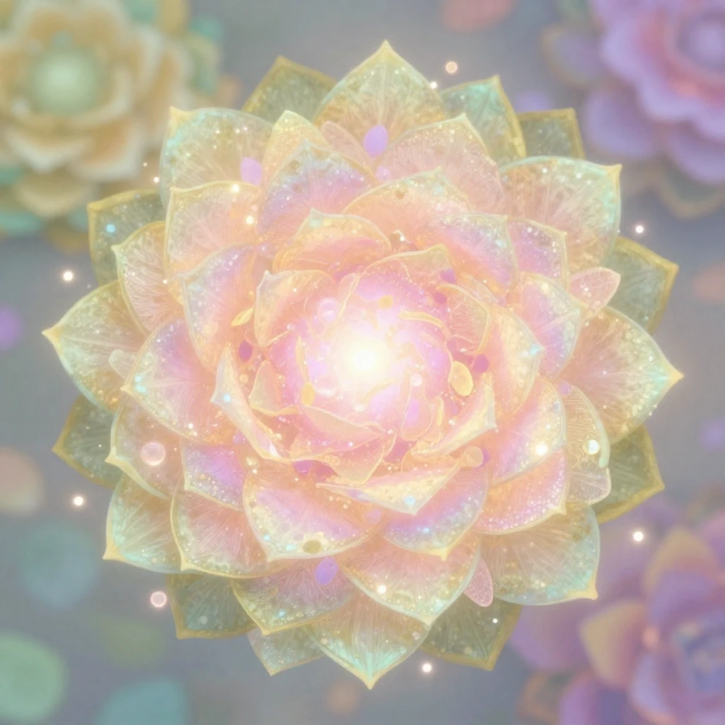 Subject Surrounded by Enchanted Particle Bloom