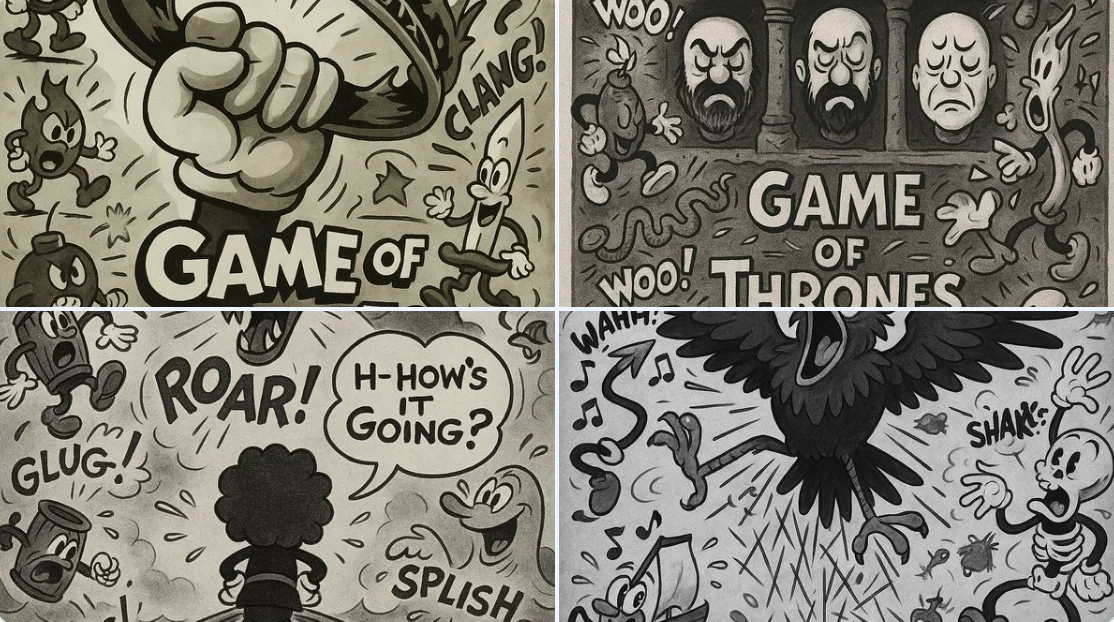 Transform Image into 1930s Animation Storyboard in Fleischer Studios Style