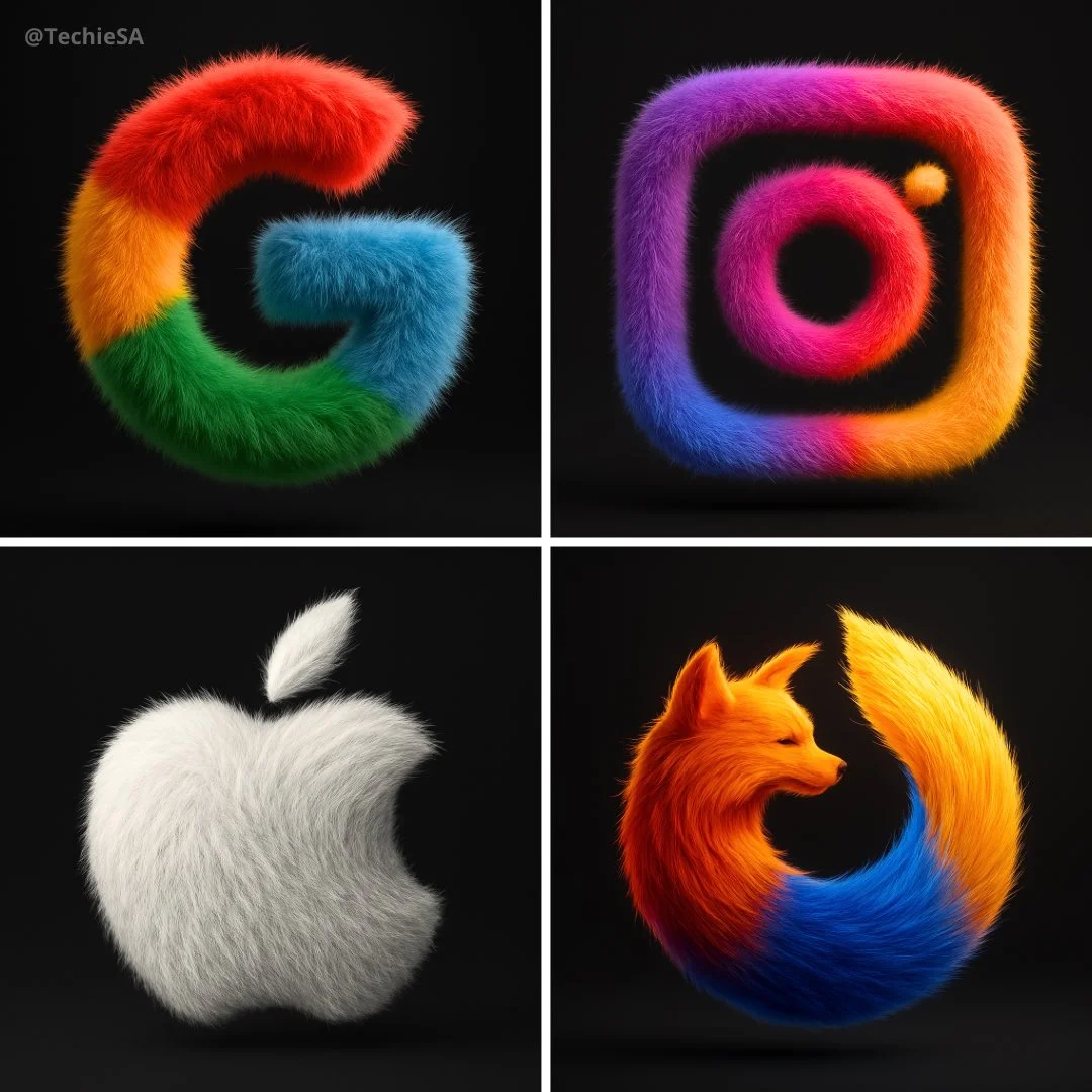 Transform the [BRAND NAME] logo into a hyper-realistic, 3D fluffy object