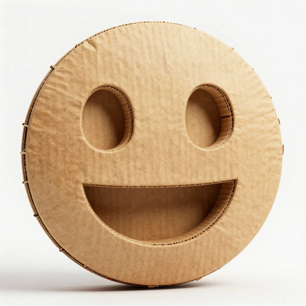 Ultra HD 3D Cardboard Emoji Sculpture