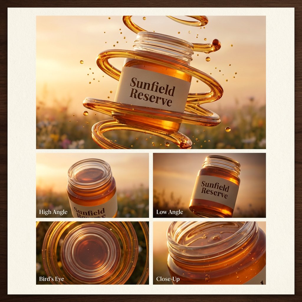 Ultra-Realistic Glass Honey Jar