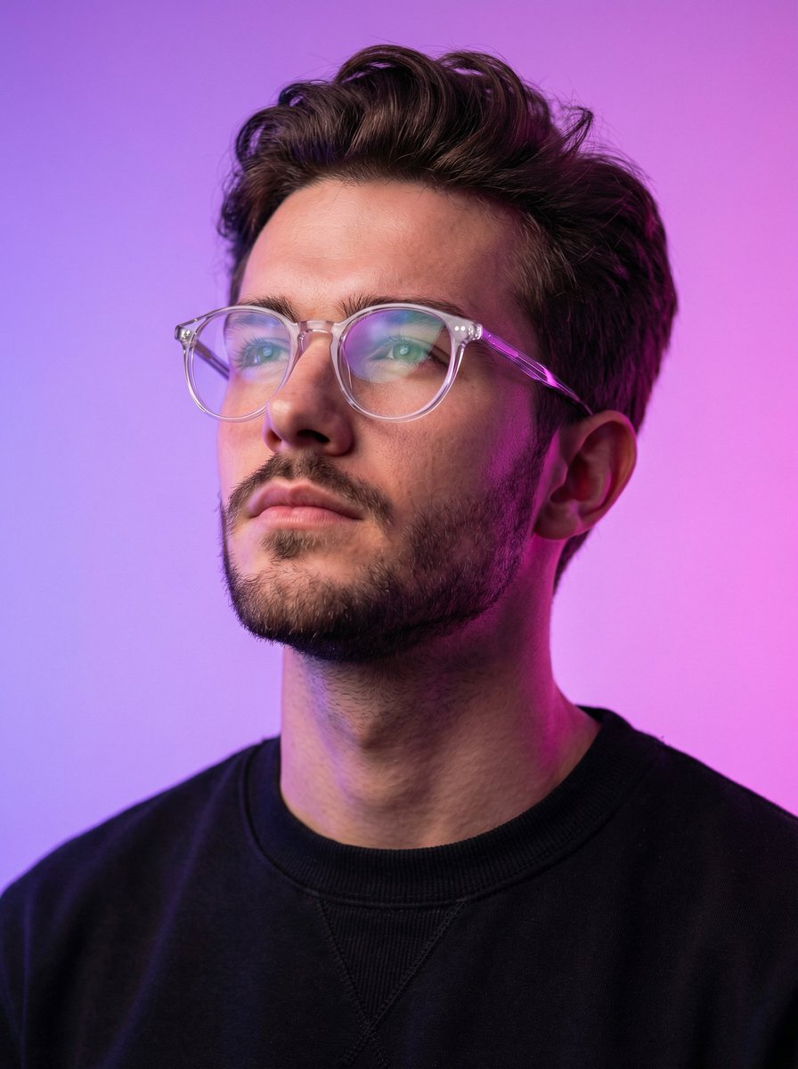 Ultra-realistic modern male portrait