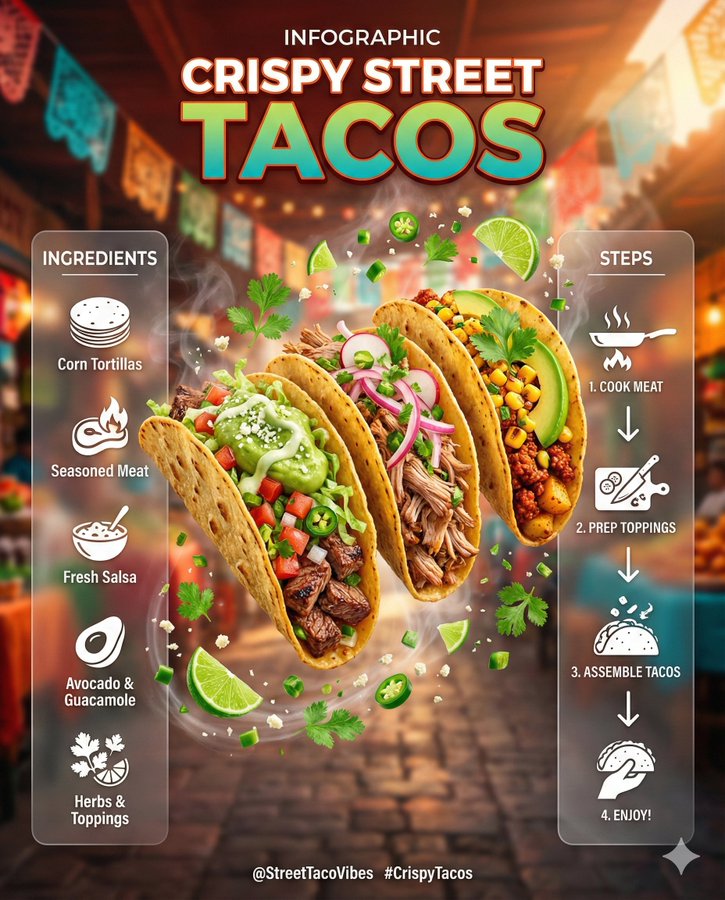 Ultra-Viral Mexican Taco Recipe Infographic
