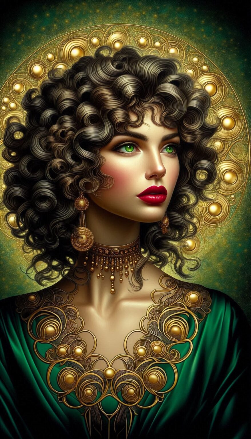 Rembrandt Airbrush Painting Woman Green