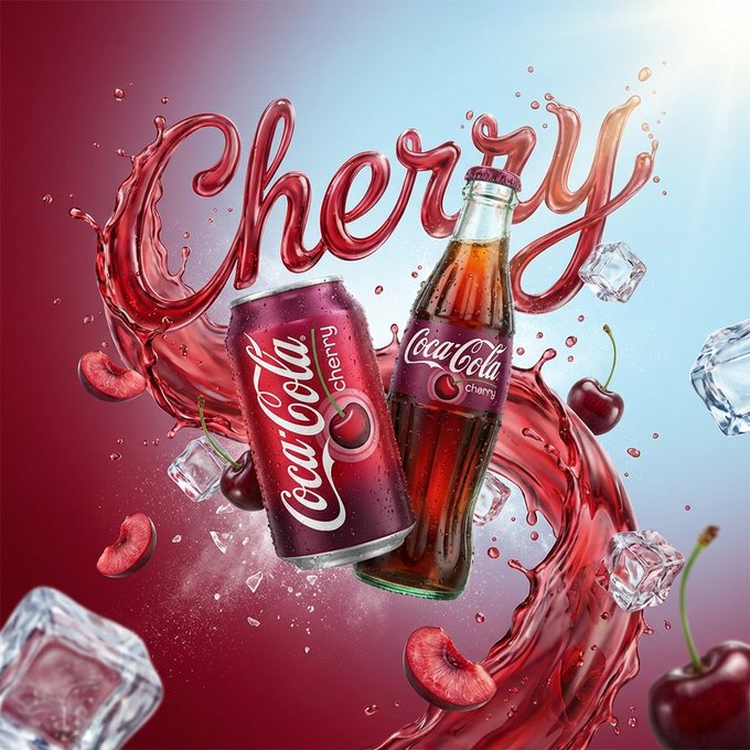 Vibrant High-End Advertising Visual of Floating Can/Bottle