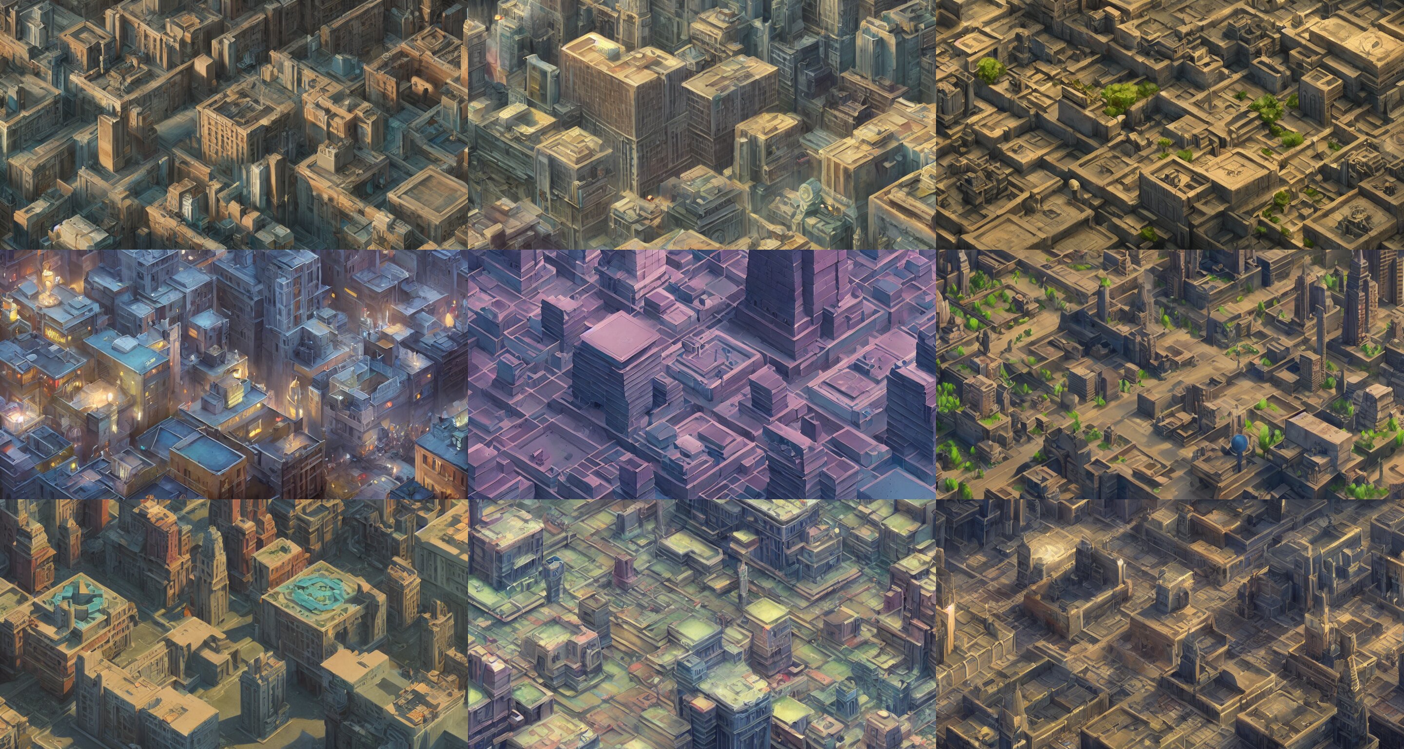 City Isometric Game Smooth 3 D Illustration