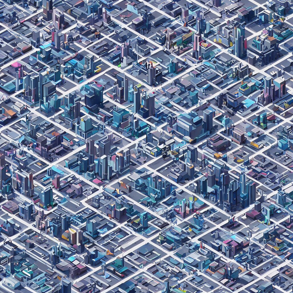 Futuristic City That Resembles a Computer