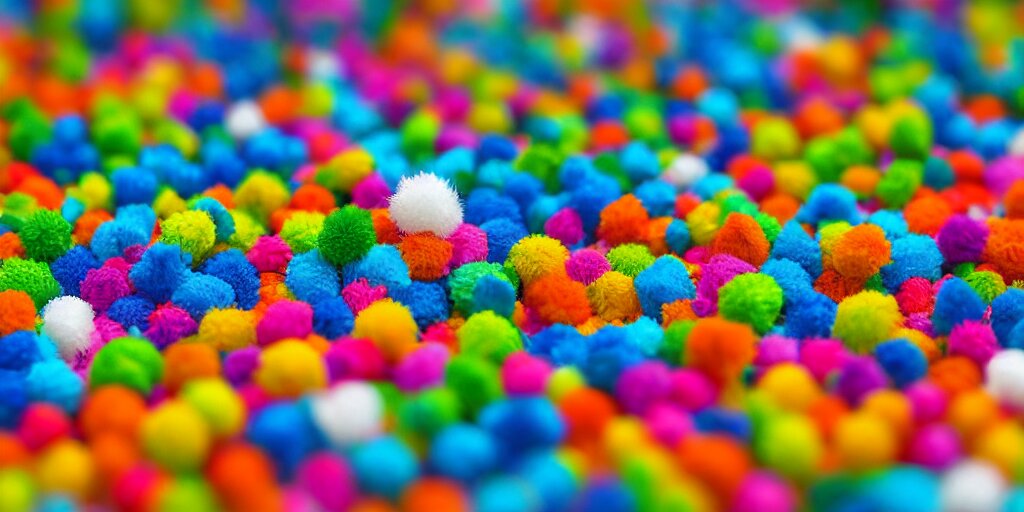 Fluffy Balls City Isometric View