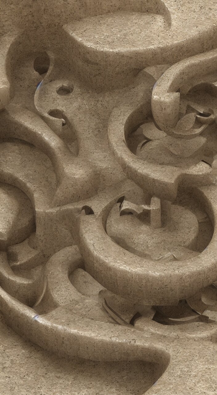 Large Stream of Water Entering into a Machine Made from Almond