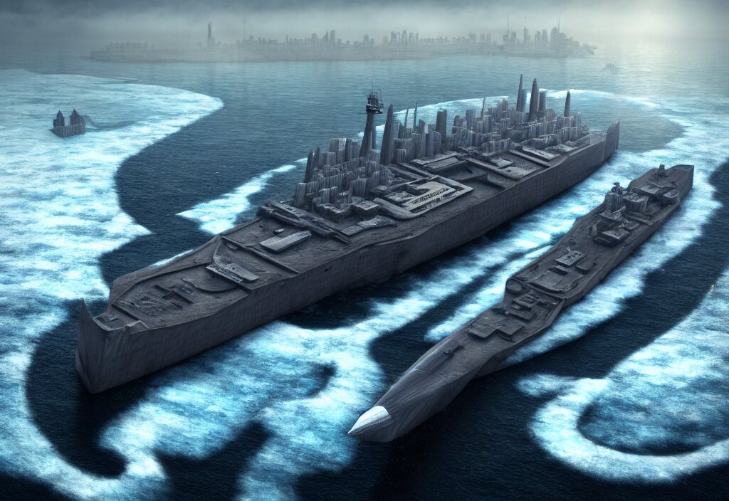 Enormous Gigantic Steel Ship