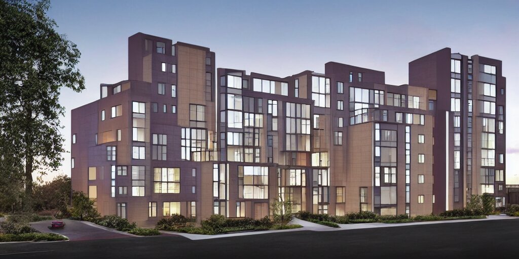 Contemporary Architectural Rendering of a Multi