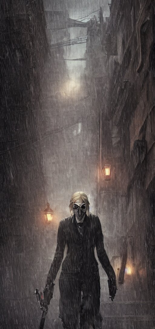 Annie Leonhart in Dunwall City Wearing Corvo Attano's Mask