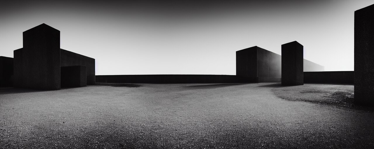 Hyper Realistic Brutalist Concrete Building