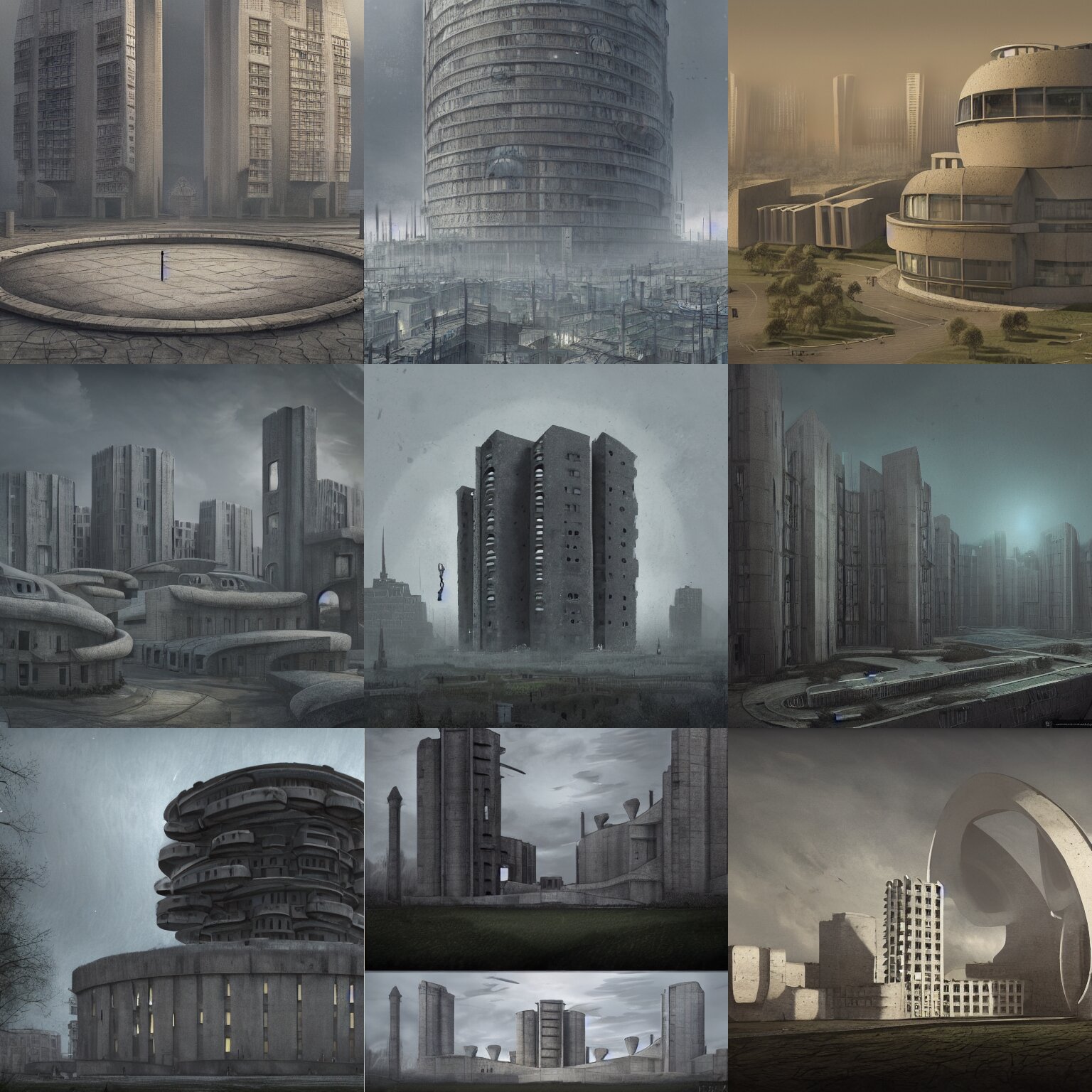 Matte Painting of the Exterior View of Circle