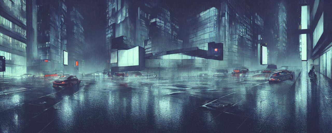 Streetscape Futuristic Buildings