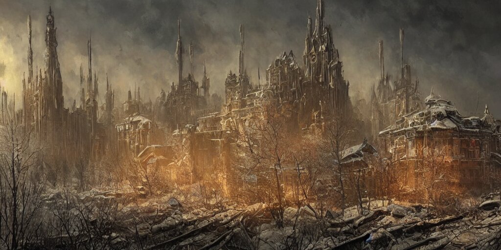 Evil Lair Made from People as Concept Art for Metro Exodus