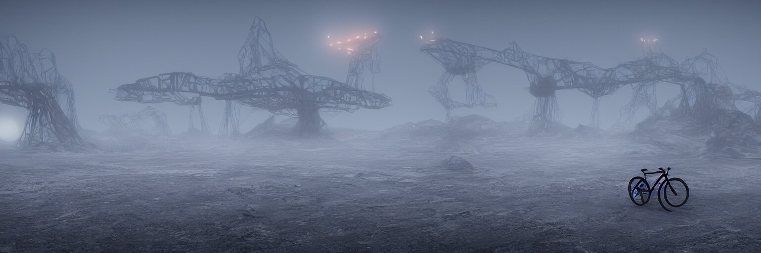 Desolated Foggy Cold Landscape