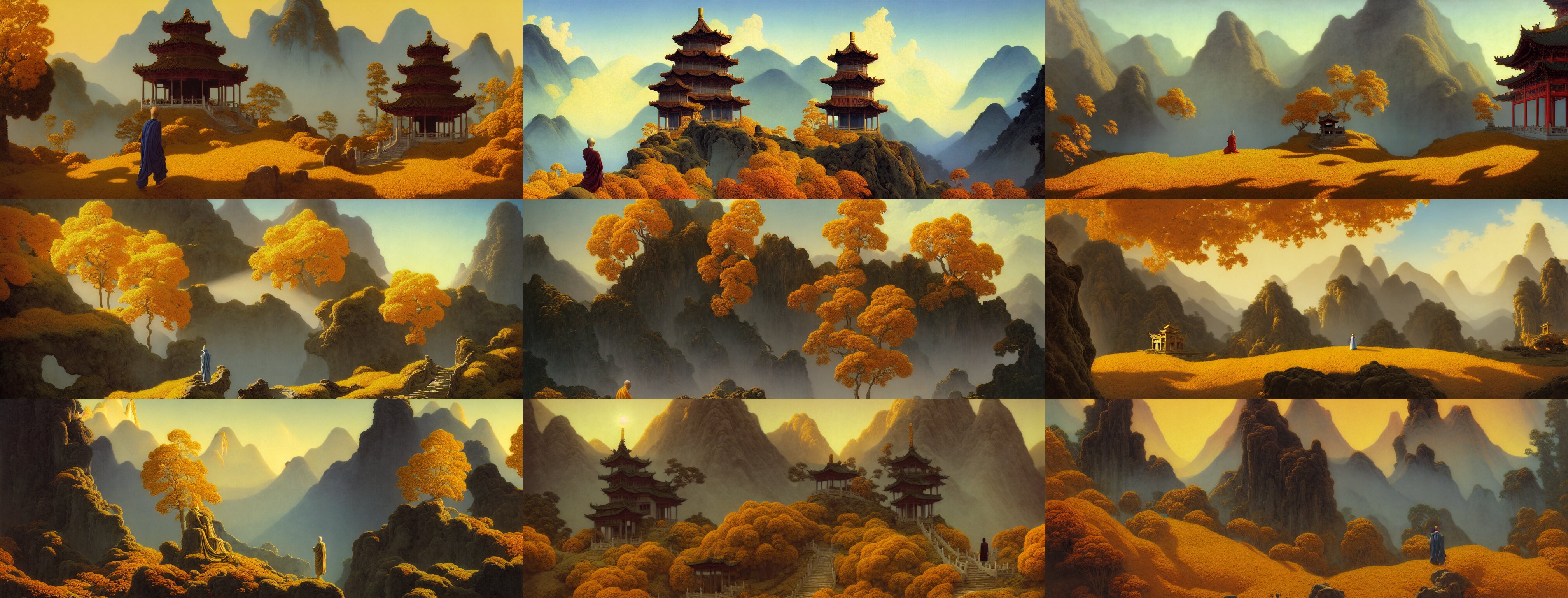 Gorgeous Golden Fall Landscape Painting