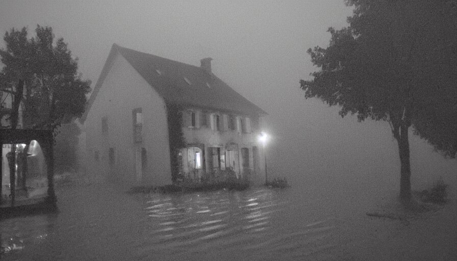 Mini Dv Camera Found Footage of a Heavy Burning French Style Little House