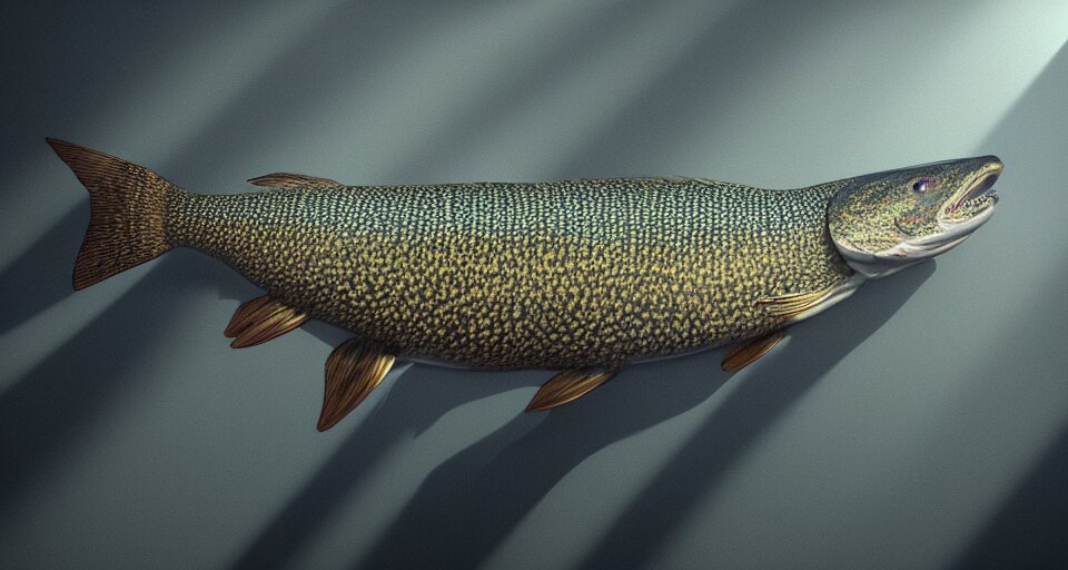Beautiful Painting of a Northern Pike