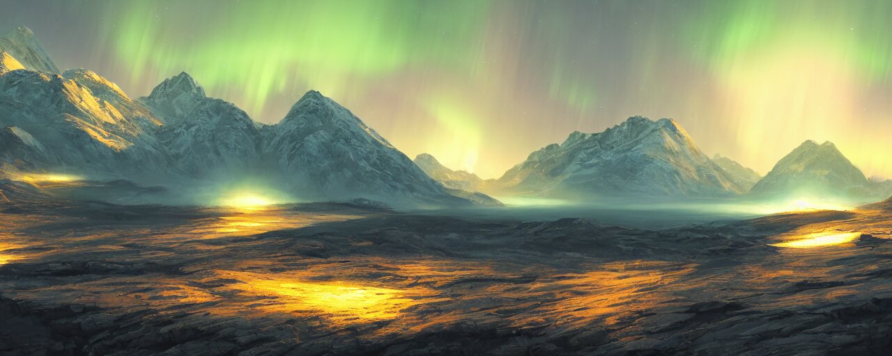 Landscape Nigh Time Mountains