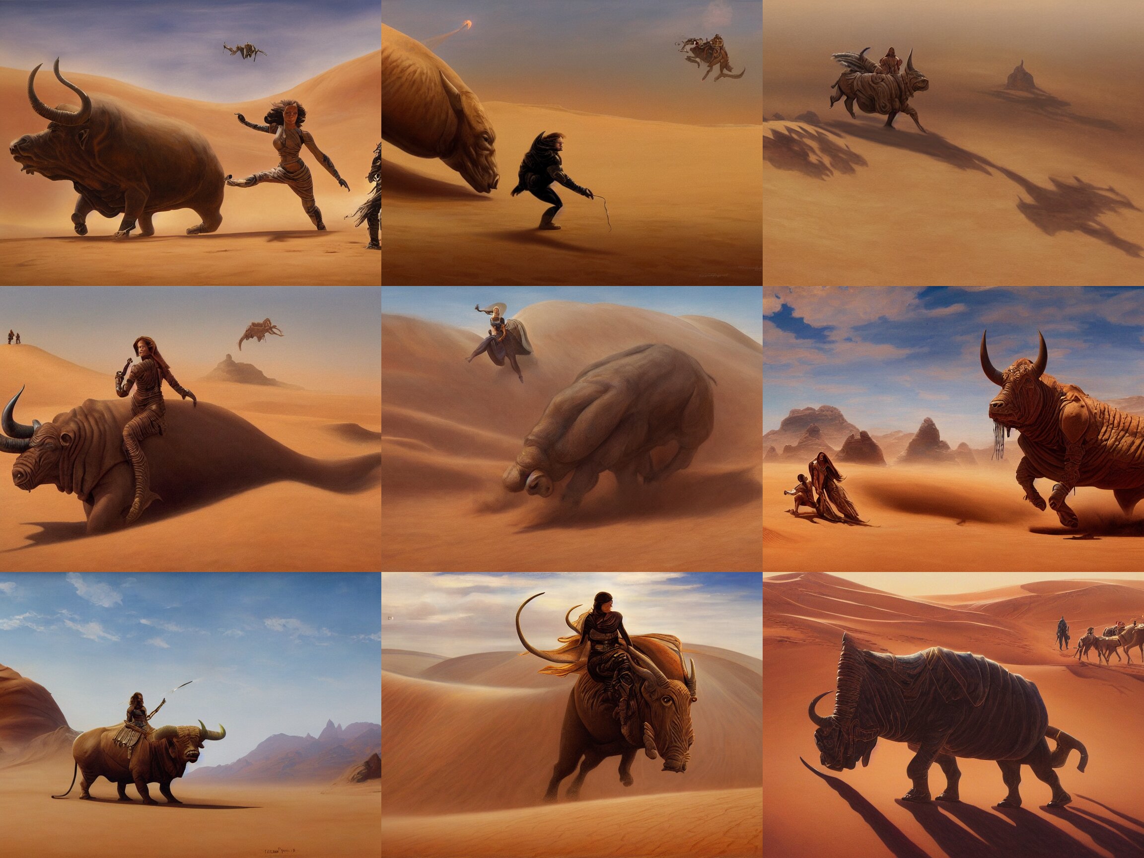 Detailed Painting of Dune Movie