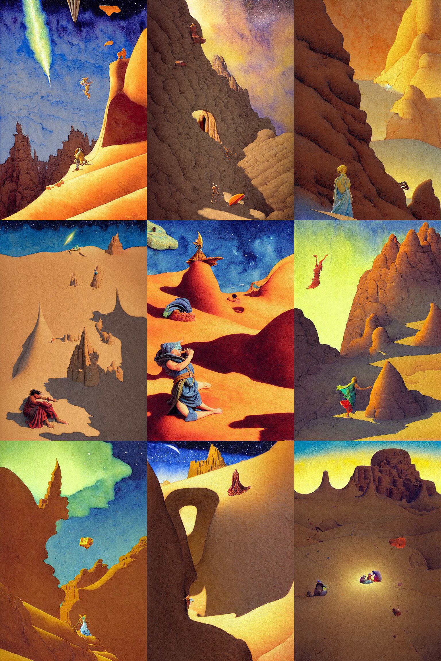 Dixit Card Desert Cliff Temples