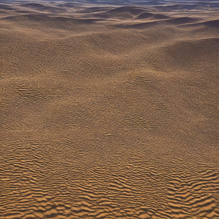Artwork Showing Desert Dunes Filled with Hundreds of Hourglass