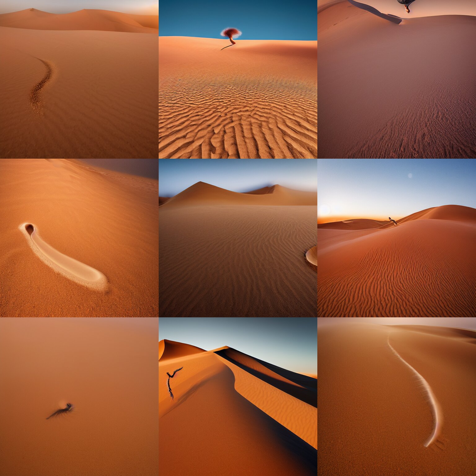 Nature Photography of a Monsterous Worm Leaping from a Sand Dune