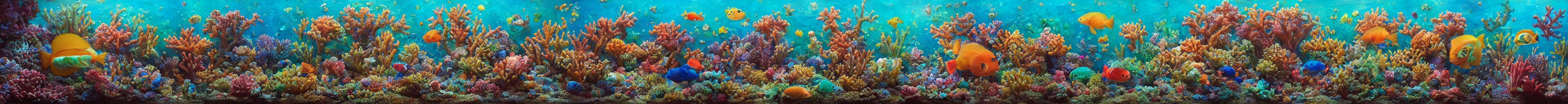 Underwater Beautiful Bright Coral Reef