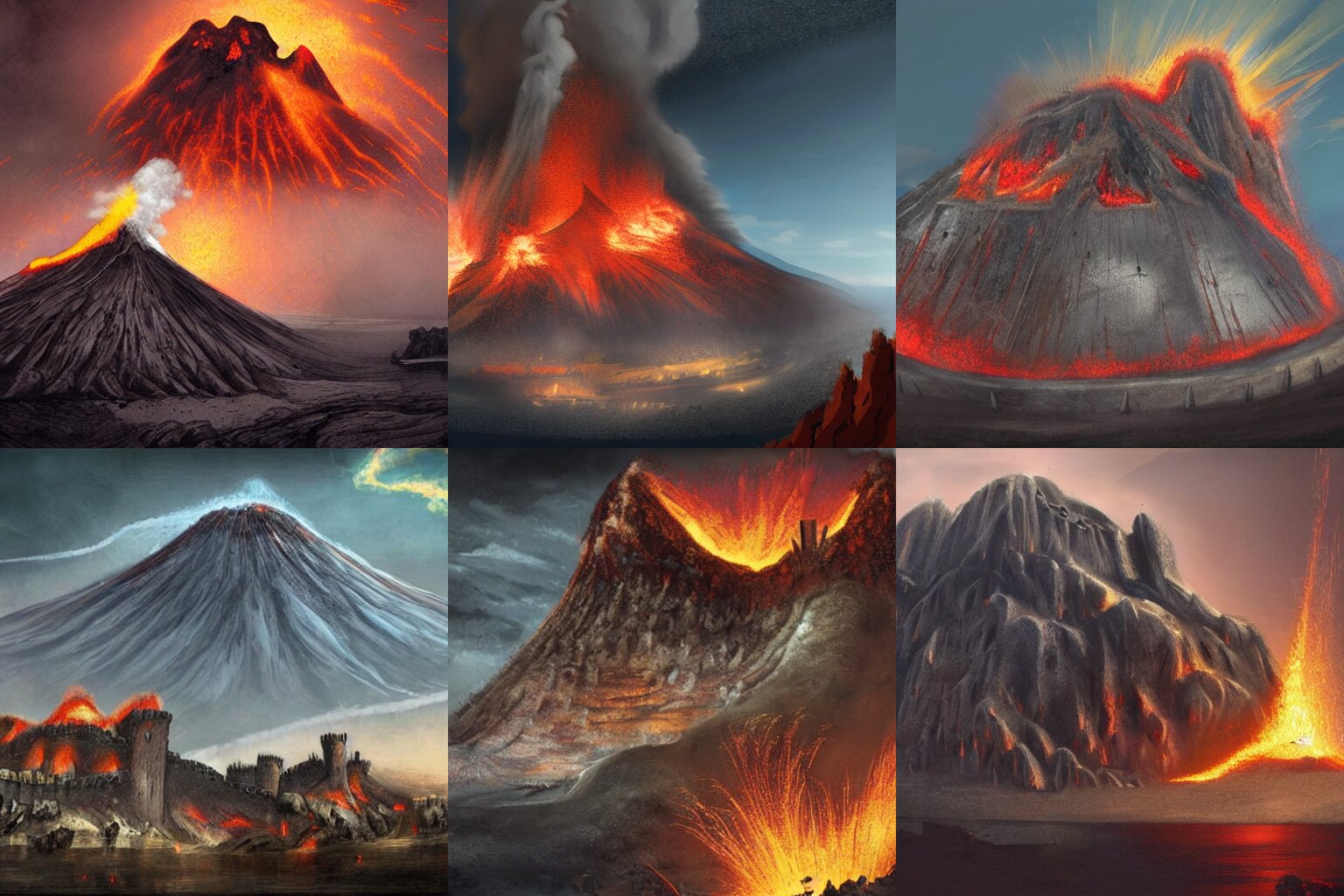 Medieval Fortress Built into an Erupting Volcano