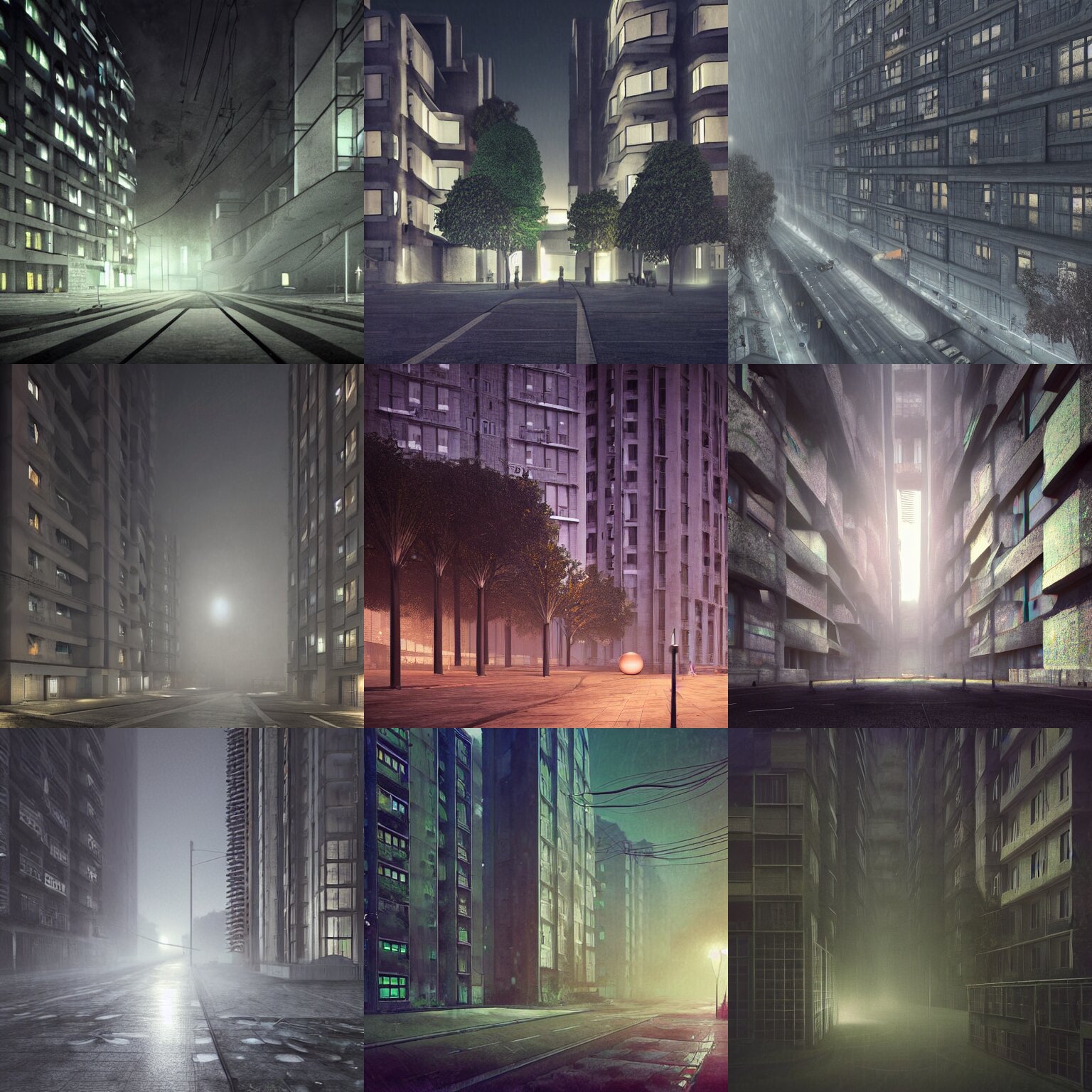 Night Street Iridescent Supernatural Ball Ghost Lights in the Back