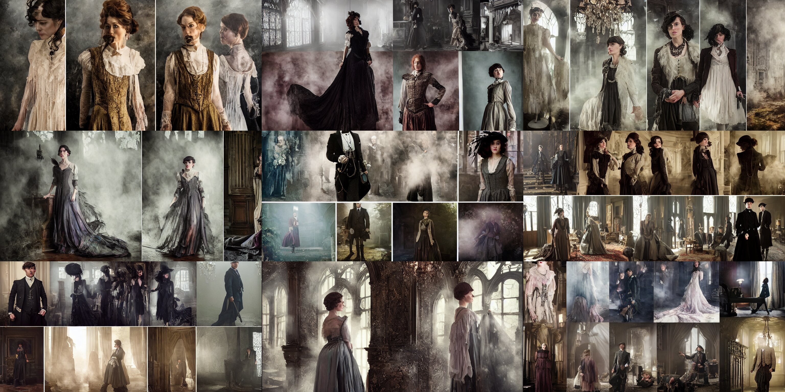 Paintings of Cinematic Stills from the Outlander and Peaky Blinders Crossover