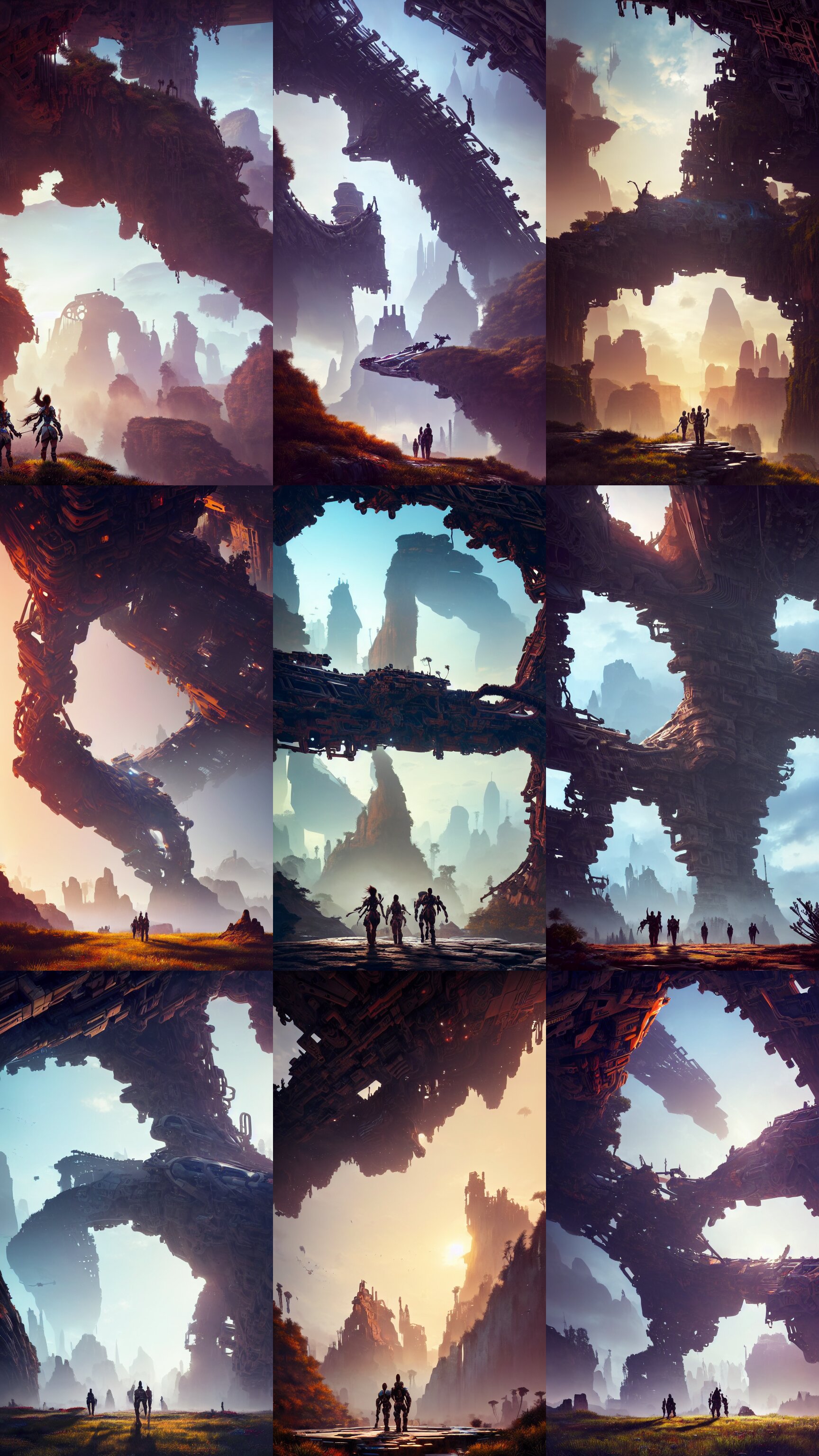 Inside of a Monument Decorated with Horizon Zero Dawn Motifs