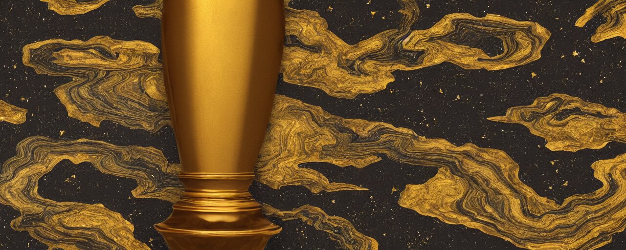 Decoration on Obsidian Vase