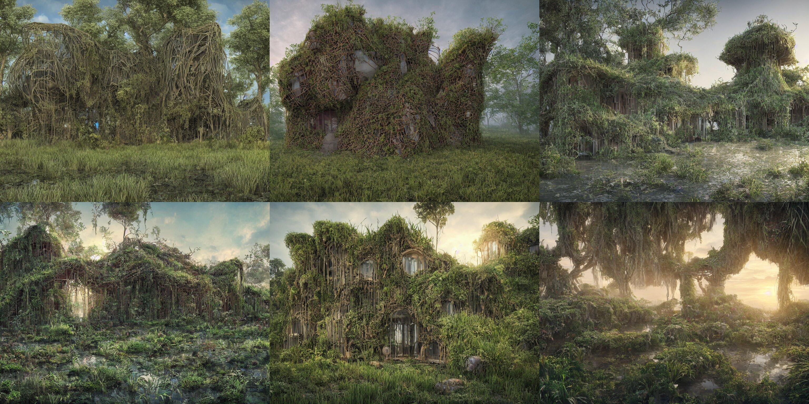 Beautiful Organic House Structure Made of Strange Plants