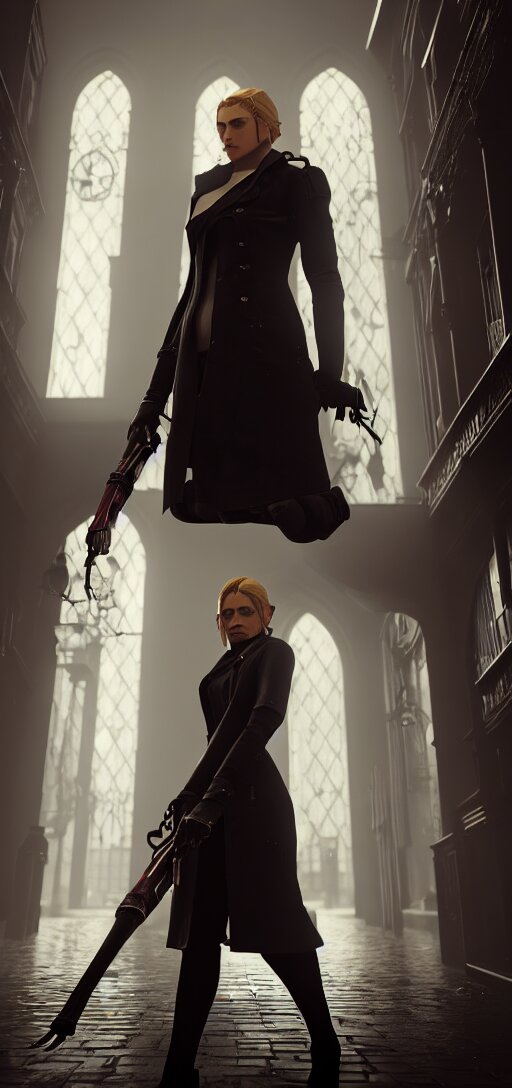 Distant Shot of Beautiful Annie Leonhart in Dunwall City