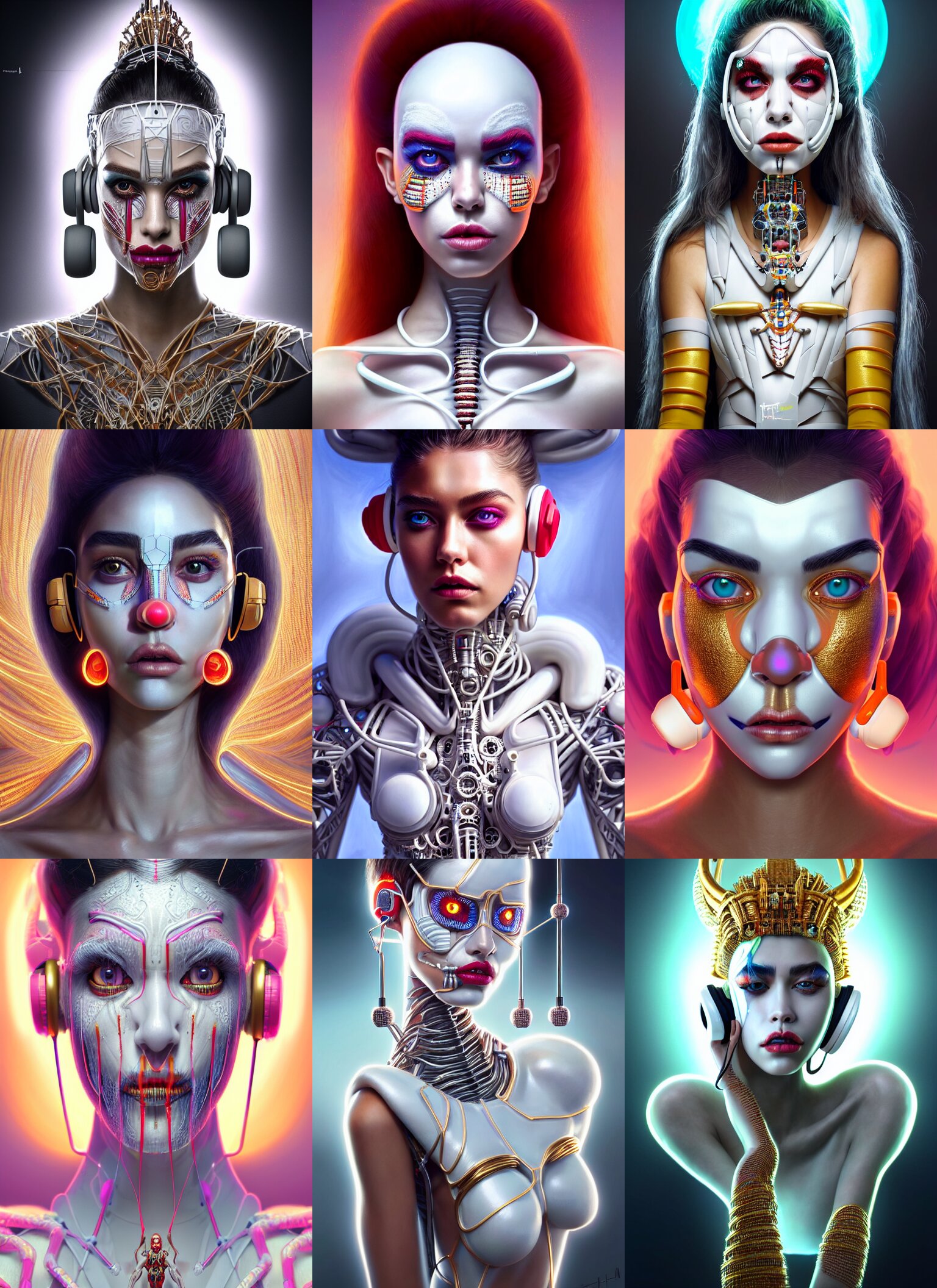 Bright White Polished Modern Architecture Clowncore Cyborg : : Disney Weta Portrait