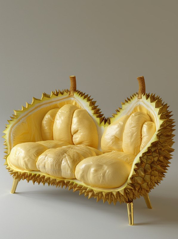 Cute Durian-Shaped Bag Isometric View