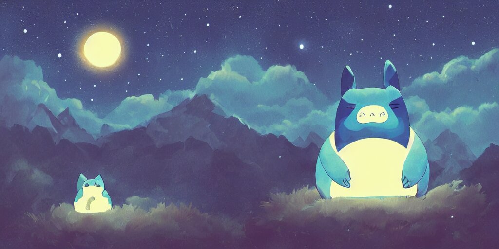 Giant Glowing Snorlax Totoro