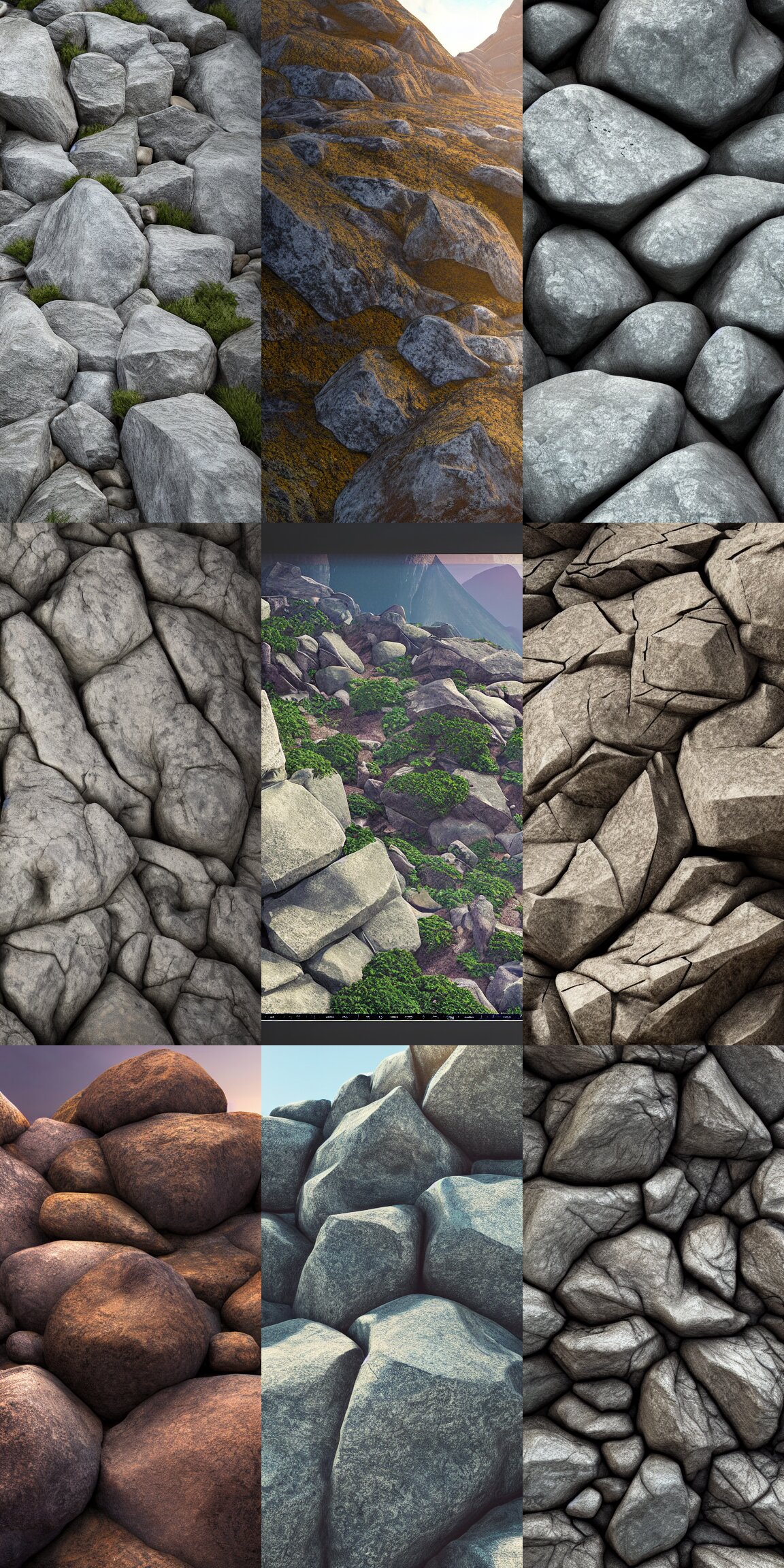 Beautiful Rock Wall in a Mountain Landscape