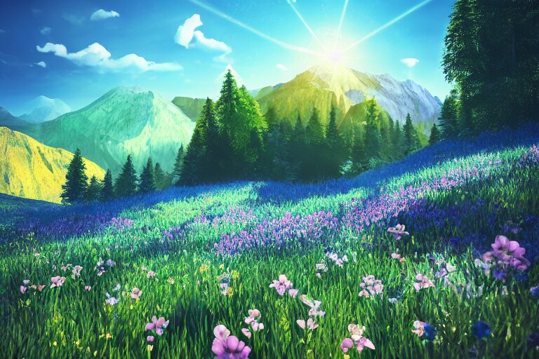 Mountain Landscape in Summer