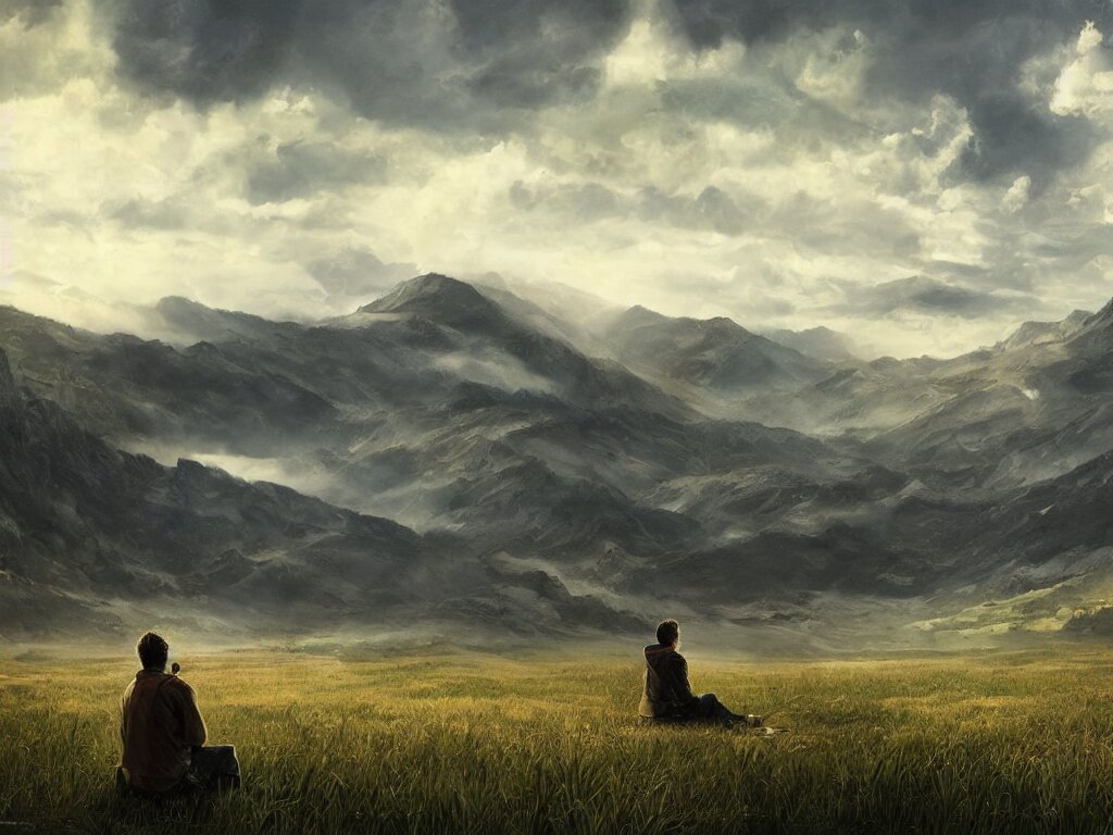Cinematic Landscape View Looking at an Open Field