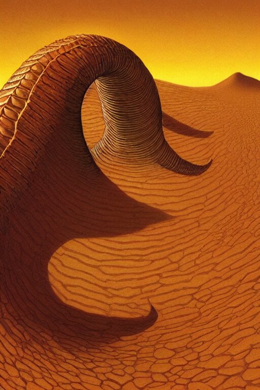 Sandworm on Arrakis God Emperor of Dune