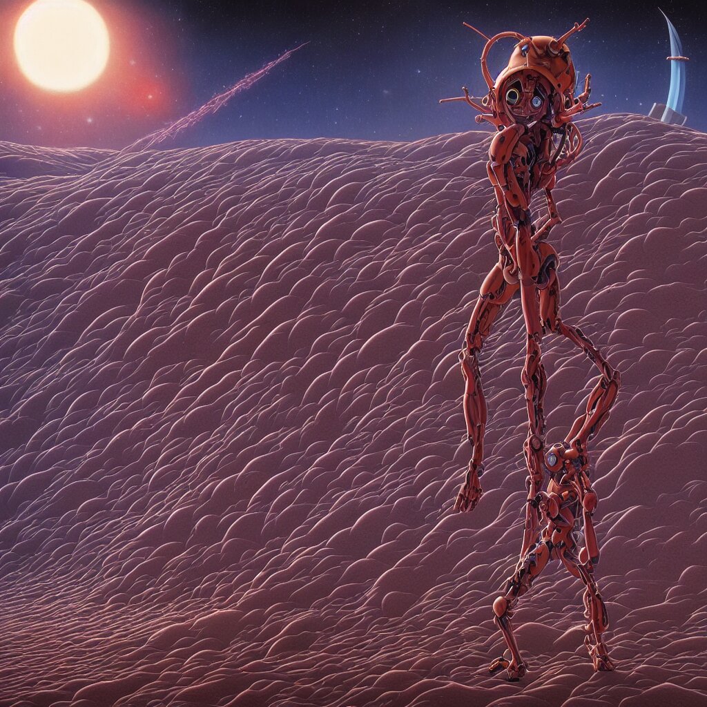 Hyper Detailed Person Looking to its Dying Planet